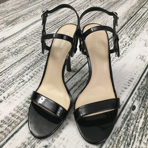 Calvin Klein Black Patent Leather sandals heels